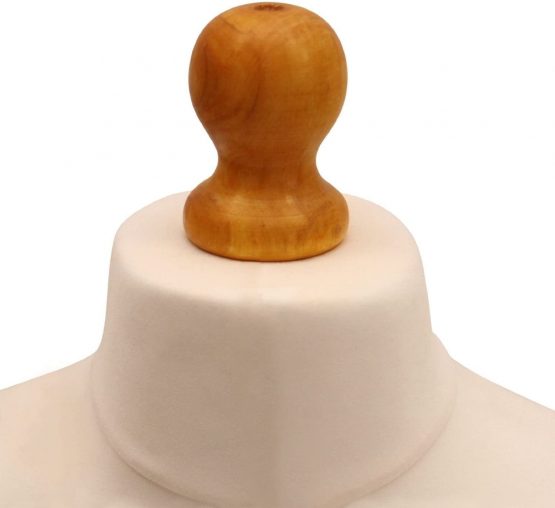 Female Tailors Dummy Cream Size 8/10 Dressmakers Fashion Students Mannequin Display Bust With A Light Wood Base - Image 2