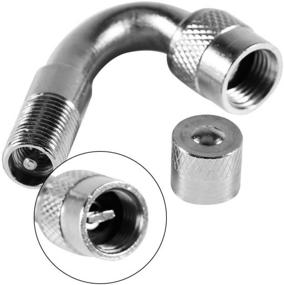 Aofan 45 Degree Tyre Valve Extension Adaptor for Car off-road Vehicle Electric Car Motorcycle Tire Brass Valve Extension Tube (4 Pcs) - Image 3