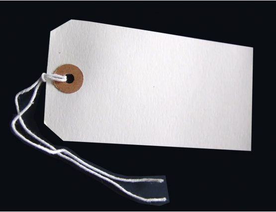 250 Large Reinforced White Strung Tags Luggage Labels 120 x 60mm