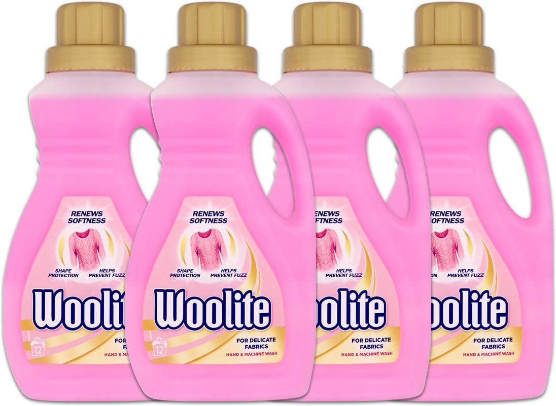 Woolite Laundry Detergent Liquid, 750ml, Pack of 4, for Delicates Hand & Machine Wash, 48 Washes, 750 ml (Pack of 4)