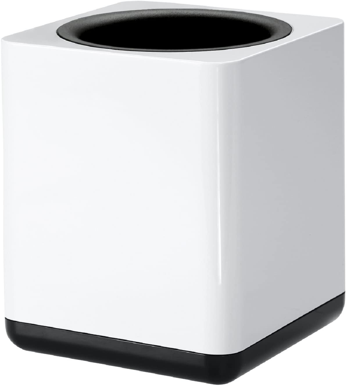 HAN 17653-32, i-Line pencil cup. Elegant, attractive accessory in premium quality, white-black, 17653-32 Stifteköcher i-Line