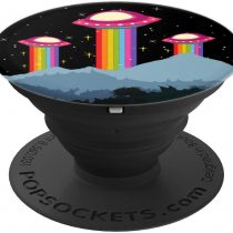 Alien UFO Rainbow Mountains PopSockets PopGrip: Swappable Grip for Phones & Tablets