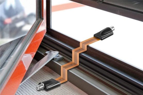 Goobay 11953 SAT Window Feed-Through, Extremely Flat, 0.3mm Cable sheath diameter, 0.2m Cable Length - Image 2
