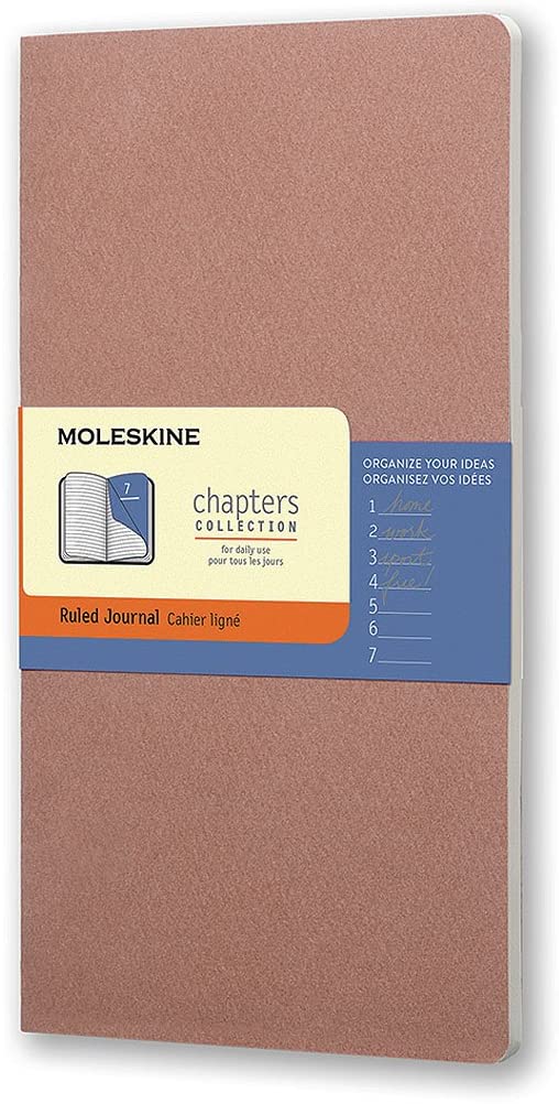Moleskine Chapters Journal Old Rose Slim Large Ruled