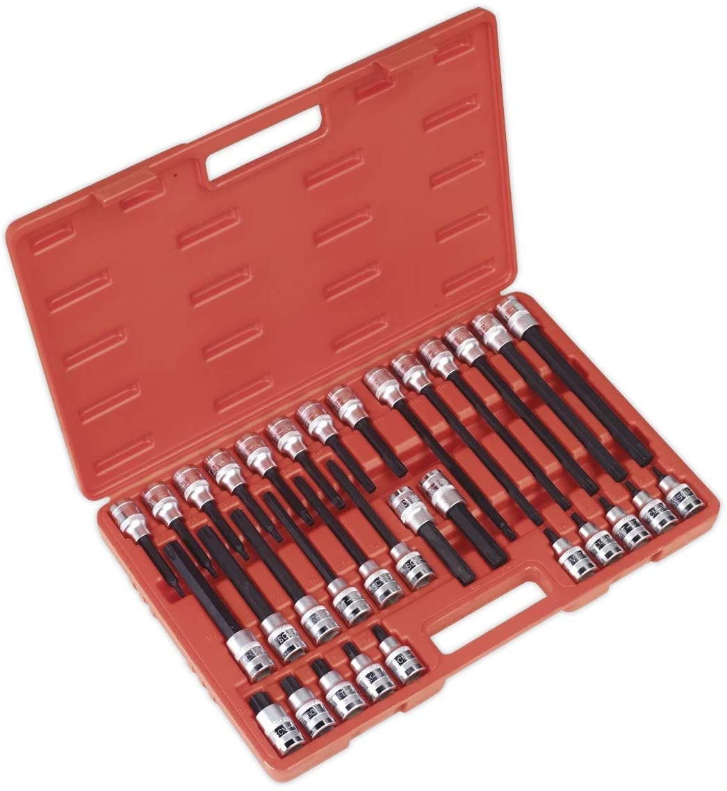 Sealey Ak2194 TRX-Star Socket Bit Set 32Pc 1/2Sq Drive, Silver, 1/2"