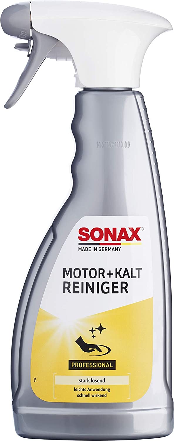 SONAX ENGINE COLD CLEANER (500 ml) - The product features an excellent creep behaviour to also rech areas hard to access