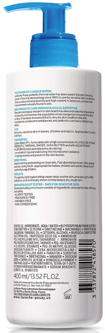 La Roche-Posay Lipikar Baume Ap+M Triple Action Body Moisturiser For Dry Skin 400ml, No, 11 g (Pack of 1) - Image 2
