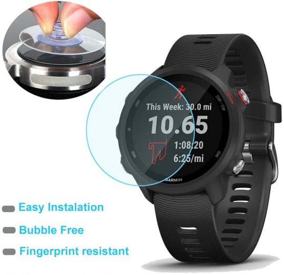 Maxhood for Garmin Forerunner 245 Screen Protector, Tempered Glass for Garmin Forerunner 245 Music SmartWatch, 0.3mm 9H Hardness Scratch Resistant Screen Protector for Garmin Forerunner 245 Music - Image 4
