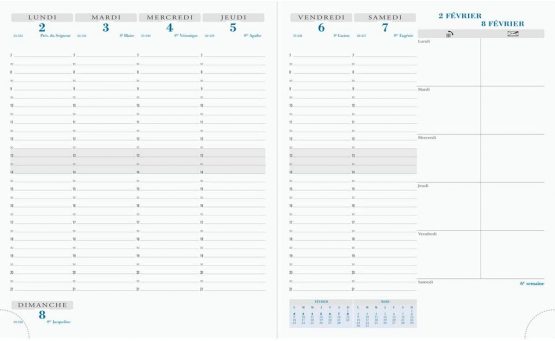 Exacompta 224421 Agenda Civil Year 2017 Horizon 22 22 x 18 cm Black - Image 2