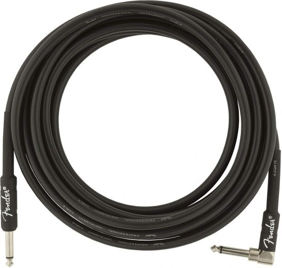 Fender Professional Series - Instrument Cables - 15' (BQ 6) 4.5 Metre,Black (Angled) - Image 4