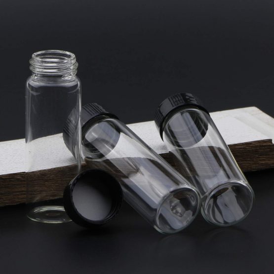 Pxyelec Clear Glass Sample Vials, Mini Empty Glass Bottles with Screw Cap Capacity 30ml (1.05 Oz), Pack of 12 - Image 2