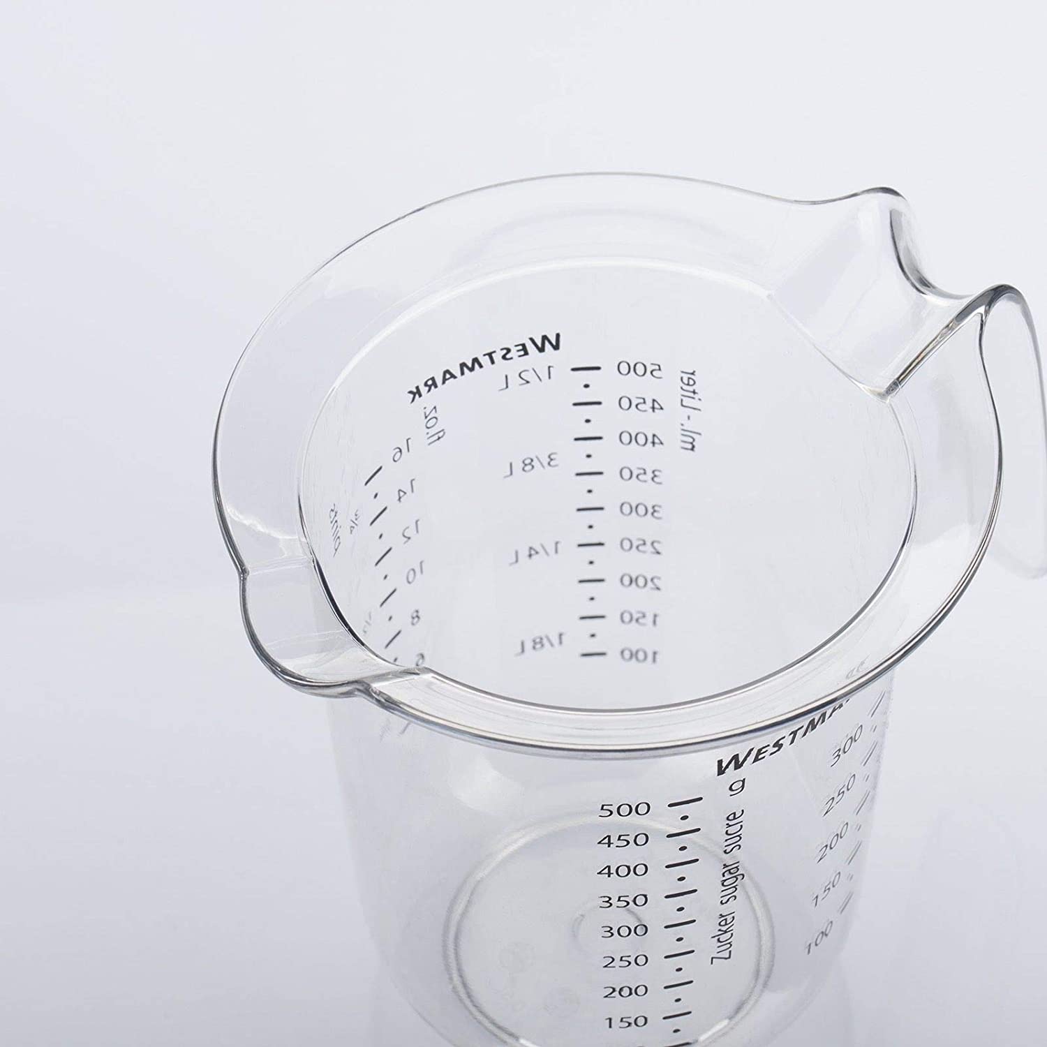 Westmark Measuring Jug, Multilingual Measuring Scales In Various Units, Volume: 0.5 L, Plastic, Transparent, 30642270 - Image 3