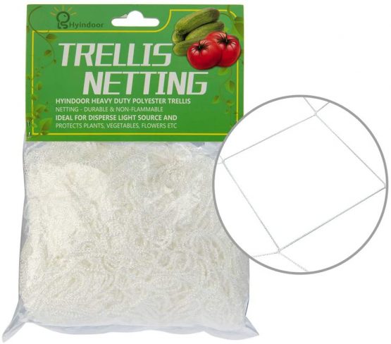 Hyindoor Trellis Netting,Heavy-Duty Polyester,Plant 6" Square Soft Mesh Gardener,Plant Support Grow Tent Trellis Net (5x15)
