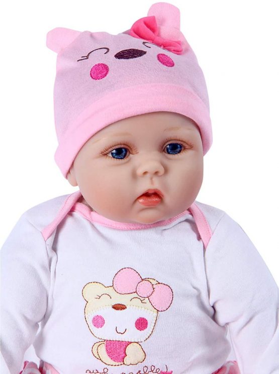 ZIYIUI Realistic 22 inch 55 cm Reborn Dolls Baby Girls Lifelike Soft Silicone Vinyl Reborn Babies Lovely Lifelike Cute Toddler Girl Toy That Look Real Newborn Reborn Doll Birthday Xmas Gift - Image 4