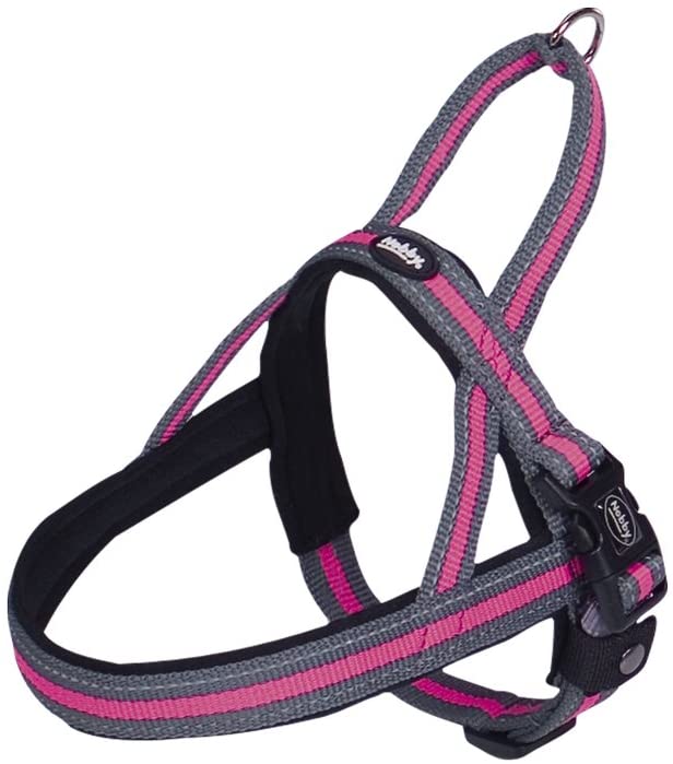 Nobby Variado 80612-15 Norwegian Harness Collars Harnesses, rosa/grau, L (Pack of 1)