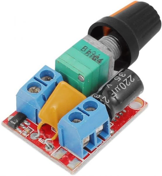 WINGONEER DC Motor Speed Control Driver Board 3V-35V 5A PWM Controller Stepless DC 3V 6V 12V 24V 35V Variable Voltage Regulator Dimmer Governor Switching Build with LED Indicator and Switch Function - Image 2