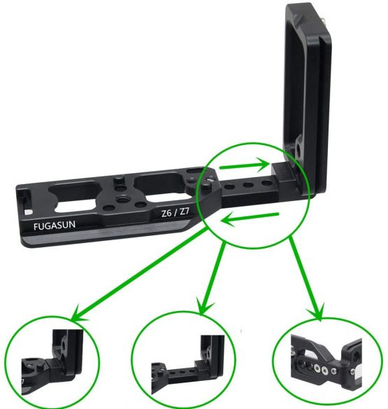 FUGASUN Z5 Z6 Z6 II Z7 Z7 II Vertical Shoot Hand Grip QR Quick Release Z5 Z6 Z6 II Z7 Z7 II L Plate Camera Bracket Holder for Nikon Z5 Z6 Z6 II Z7 Z7 II