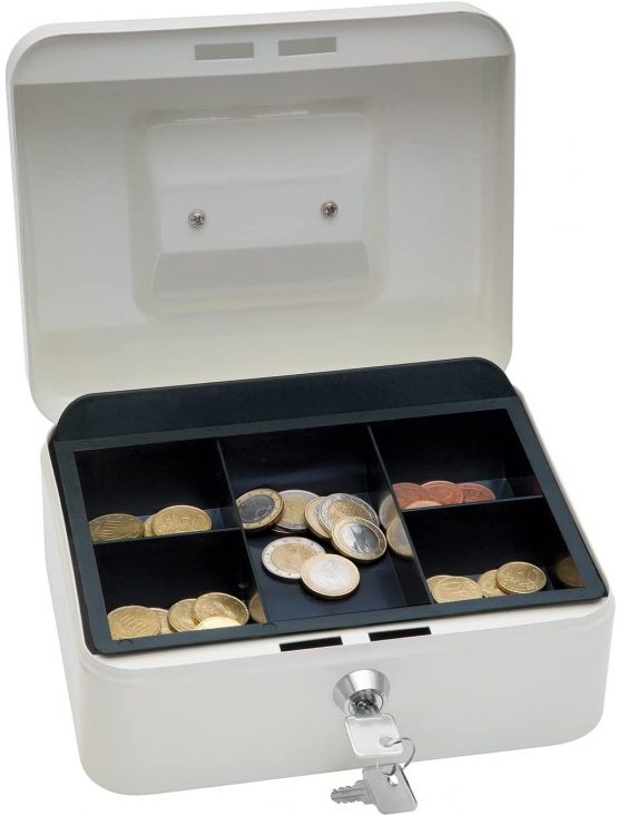 WEDO 145 200X Cash Box in Size 2 (20.0 x 16.0 x 9.0 cm) - White
