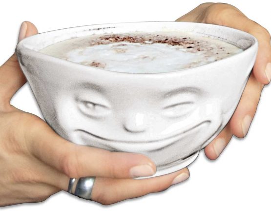 FiftyEight Tassen 'Grinning' white porcelain bowl, 500ml - Image 3