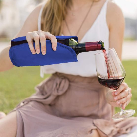 Joejis Kitchen Set of 2 Wine Cooler Sleeves - Black & Blue - Perfect for Chilling Wine & Champagne Bottles - Ideal for Dinner Parties and other events - Image 4