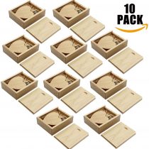 A Plus+ 10PCS Maple USB 3.0 Flash Drives 16GB Gift Set Wooden Heart USB Sticks Gifts With Box For Friend Kids Lover Wedding