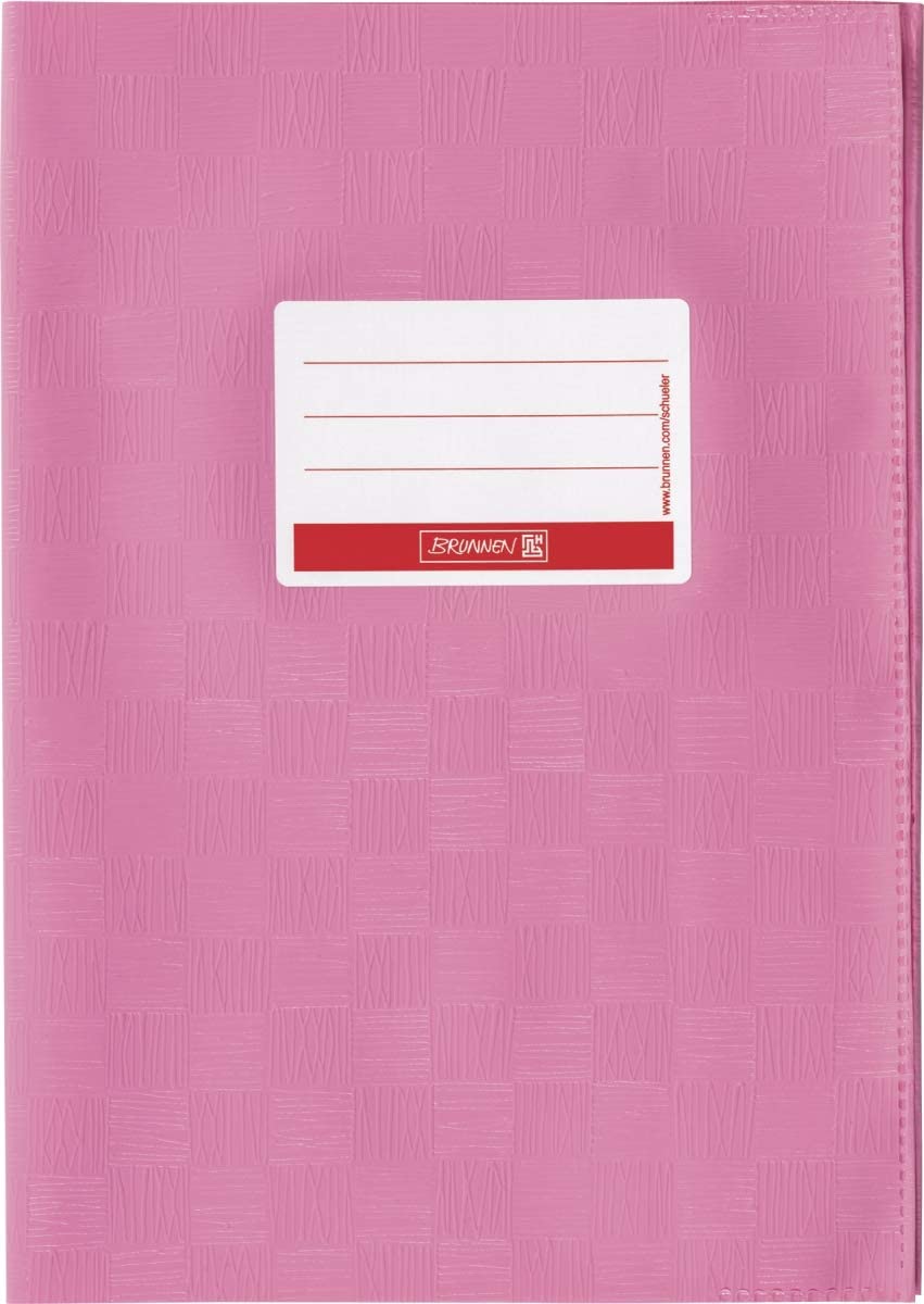 Brunnen Booklet Cover for A4 with Name tag and Structure Embossing/Bast Structure, 1 Envelope a4 Pink - Image 2