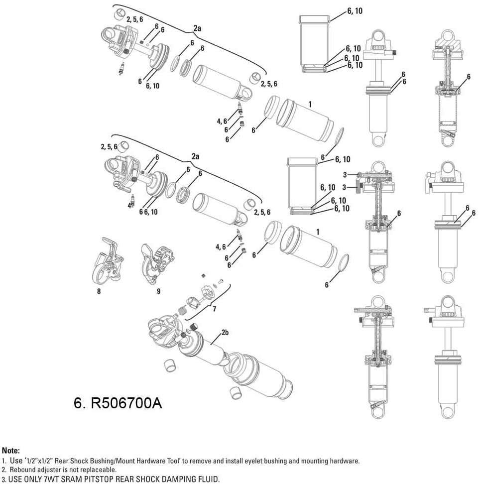 Rock Shox Service Kit Ario 2010-2012, 114115067000, Silver
