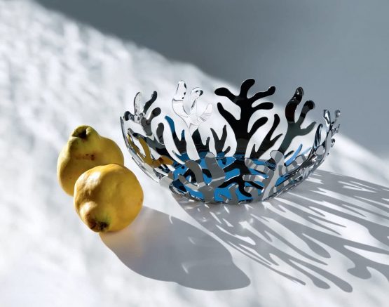 Alessi ESI01 / 29 Mediterraneo Fruit Holder in Stainless Steel Colored with Silver Epoxy Resin, Silver, 29 cm - Image 2