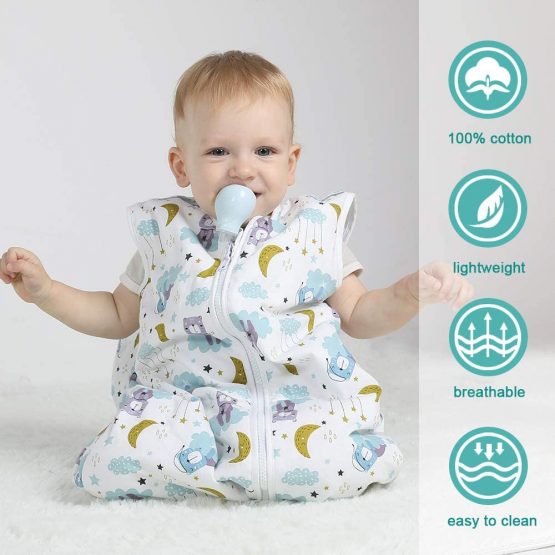 Lictin Baby Sleeping Bag - Baby Sleeping Sack Wearable Blanket 2.5 Tog, Baby Grow Bag Swaddle Wrap with Adjustable Length 90-110cm for Infant Toddler 18 to 36 Months - Image 3