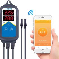 Inkbird ITC-306A-WiFi Aquarium Temperature Controller Aquarium Thermostats Fish heater thermostat with Dual Heating Socket for Marine Tank Fish Shrimp Tortoise（No Timer）
