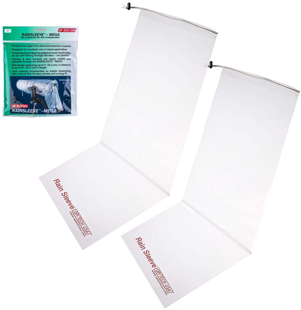 Op/Tech 9001252 Mega Rainsleeve for Camera (Pack of 2) - Clear, Mega 25-Inch - Image 2