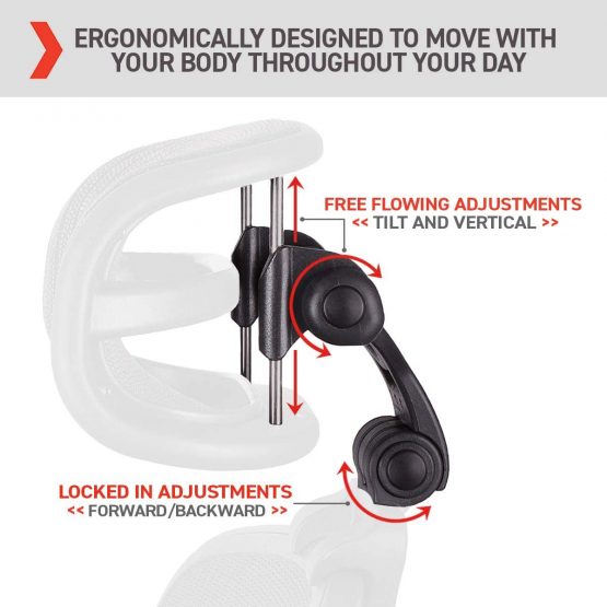 The Original Headrest for The Herman Miller Aeron Chair H3 Carbon | Colors and Mesh Match Classic Aeron Chair 2016 and Earlier Models - Image 3