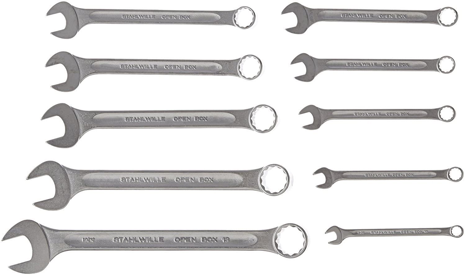 Set Combination Spanners AF, Silver, Size 13A/10Kt