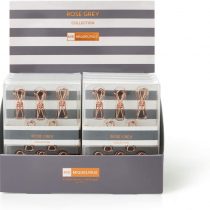 MIQUELRIUS 17188 – Copper Tongs, 8 Units Per Pack, Rose Grey Model, 16 Pieces
