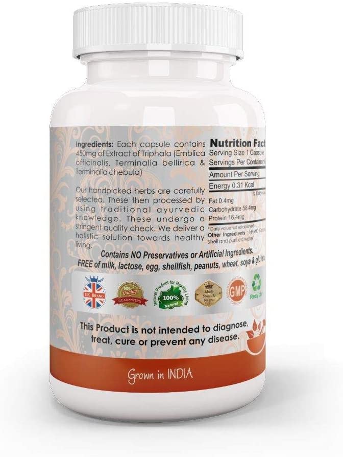 Triphala Capsule, Natural, 60 count (Pack of 1) - Image 3