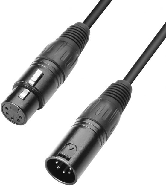 ah Cables Adam Hall Cables 3 Star Series, DMX Cable, XLR Male 5-Pin to XLR Female 5-Pin 0,5 m