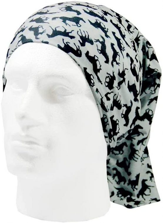 Ruffnek HORSES BLACK & GREY Multifunctional Headwear Neckwarmer Riding Snood for men, women & children - Image 4