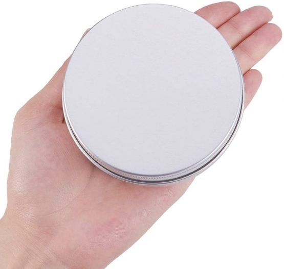 BENECREAT 10 Pcs 150ml Aluminum Tin Jars, Round Aluminum Tin Cans Cosmetic Containers with Screw Cap Lid for DIY Crafts Salve Candle Travel Storage-Platinum - Image 4