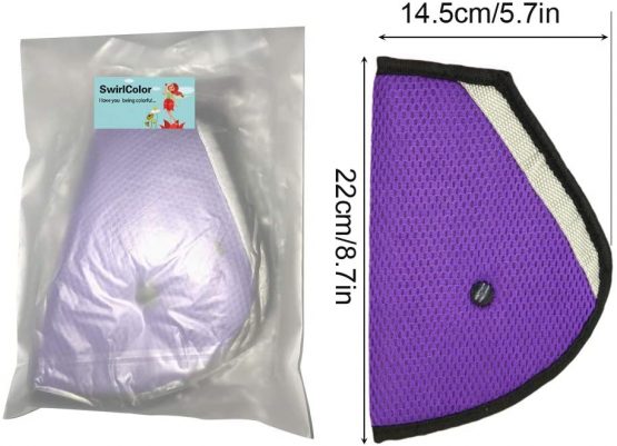 SwirlColor Kids Auto Car Safety Seat Belt Adjuster Toddler Child SeatBelt Adjustment 3 Pcs - Random Color - Image 2