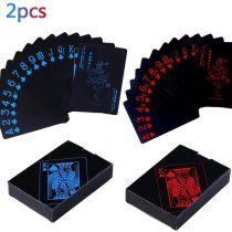 BETOY Poker Playing Cards 2 Pack 54 Pieces Waterproof PVC Multipack Poker Playing Cards Set Classic Magic Tricks Tool for Party and Game