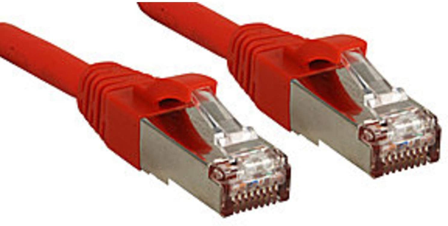 LINDY Cat.6 SSTP/S/FTP PIMF Premium Ethernet Cat6 PatchCable, halogen, red