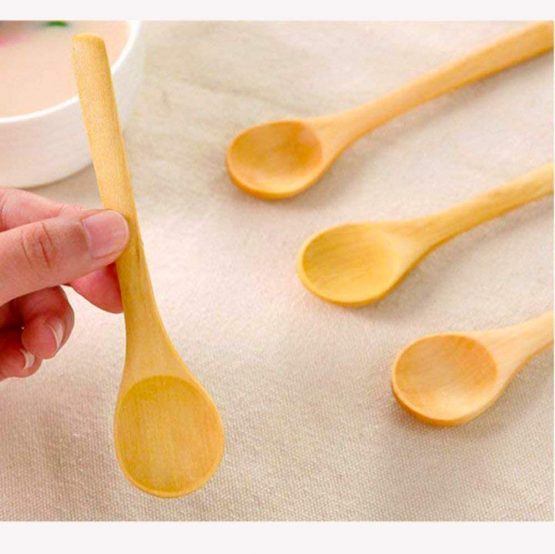 Wooden Spoon-Small Handmade Wooden Spoon, 10PCS 3.5in Small Wooden Serving Spoons Condiments Salt Spoons Honey Teaspoon Coffee Tea Sugar Salt Jam Mustard Ice Cream Spoons - Image 4