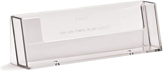 taymar DIN Long brochure Holder in Landscape Format, Transparent