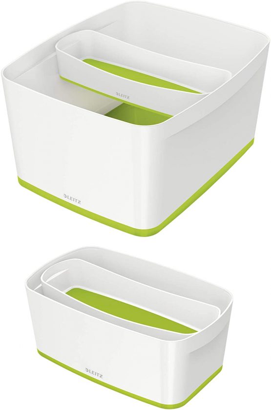 Leitz 52581054 MyBox Organiser Tray Long, Storage, Waterproof, White/Green - Image 3