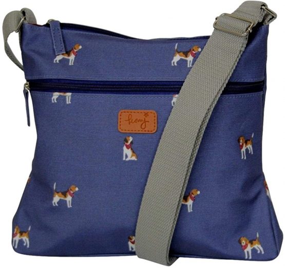 Purple Possum® Beagle Shoulder Bag Dog Crossbody Ladies Blue Beagles Across body Cross Body Handbag