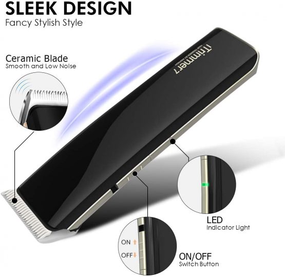 PRITECH Mens Hair Clippers Cordless, Hair Trimmers for Men and Family，Electric Haircut Kit with Ceramic Blade and Stainless Steel,4 Guide Comb,USB Cable - Image 2