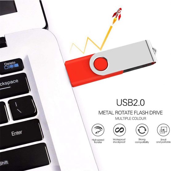 Coloured USB Sticks EASTBULL 1GB Memory Sticks 50 Pack Small USB 2.0 Flash Drives Bulk USB Sticks Swivel Thumb Drive Pen Drive (1GB 10-Multicolor) - Image 2