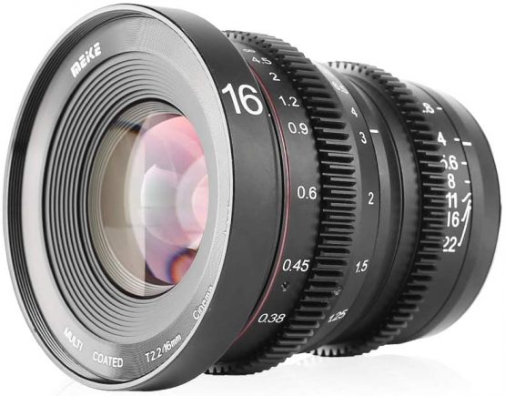 Meike 16mm T2.2 Manual Focus Wide Angle Fixed Prime Cinema Lens for M43 Micro Four Thirds MFT Mount Cameras and Cinema Camera BMPCC - Image 3