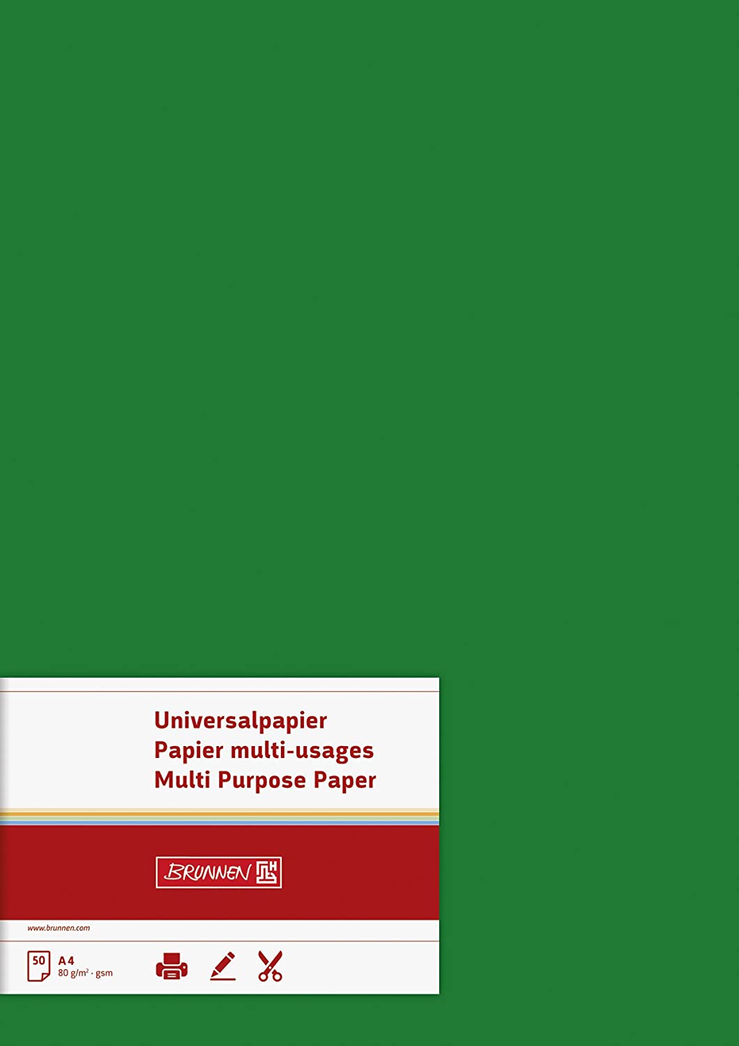 Baier & Schneider Paper, Multi-Purpose Paper A4 80 g/m² - 50 sheets Dark -green, dark green - Image 2