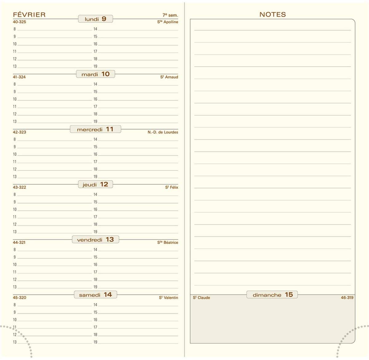 Exacompta 176593E - A Week to View Diary Space 17 Oriane 9 x 17 cm, Silver Colour - January to December 2020 - Image 3